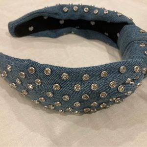 Lele Sadoughi Light Denim Crystal Headband